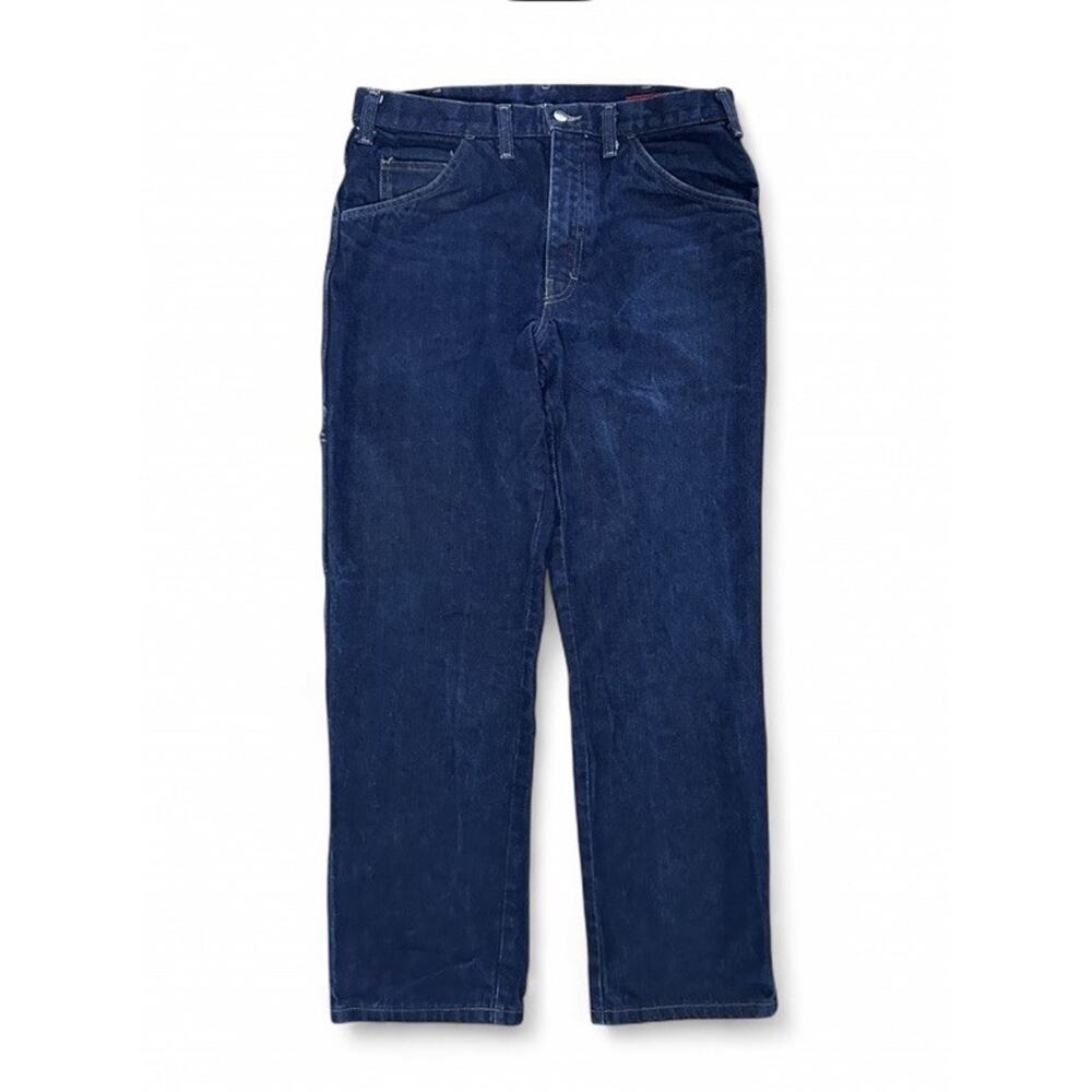 Dickies FR Mens 34x31 Blue Flame Resistant Relaxed Fit Straight Leg Denim Jeans